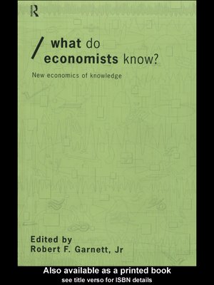 cover image of What do Economists Know?